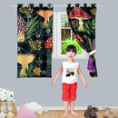 Mushrooms Curtains Panels for Kids Room Green Mushroom Blackout Curtains 63 inch Length for Kids Bedroom Living Nursery Room Grommet Top Thermal Insulated Curtains, 2 Pcs Panels, 82" x 63" by TinyTreasures Baby Boutique