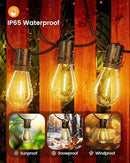 Torkase 50FT Outdoor String Lights LED, S14 Shatterproof Bulbs (15+1), Waterproof Dimmable Patio Lights for Backyard, Porch, Garden - Connectable Commercial Grade by GreenHaven Gardens