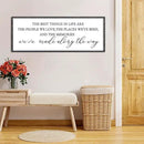 The Best Things in Life Wall Decor Sign 32 x 12 Inch Memories Inspirational Quotes Wood Framed Family Entryway Living Room Home Wall Art for Farmhouse Bedroom Room (Black) by CozyNest Decor