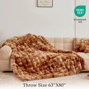BENVWE Faux Fur Throw Blanket for Couch Bed - Fluffy Soft Thick Bubble Blanket for Living Room Home Decor - Fathers Day Birthday Gifts for Women Men, Tie-dye Caramel, 60" x 80" by CozyNest Decor