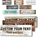 LZIMU Custom Text Signs Wall Decor Personalized Canvas Quote Family Sign Wall Art Wood Background Rustic Farmhouse Decor Framed (7"x21") by CozyNest Decor