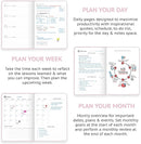 Undated Daily Planner – 1-Year B5 Productivity Organizer with Two-Page Weekly Spread, Goal Setting, Habit Tracker, Weekly & Monthly Pages – Hardcover Time Management Notebook (Pink) by TinyTreasures Baby Boutique