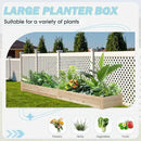 8 Feet Outdoor Wooden Raised Garden Bed, Elevated Planting Planter Box Kit for Vegetables Fruits Grow Yard Gardening, Natural by GreenHaven Gardens
