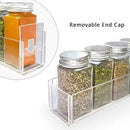 PMMASTO Adhesive Acrylic Spice Rack Organizer for Wall with Nano Double Sided Tape, Spice Shelf Organization for Kitchen Cabinet Door/Pantry Door, Wall Mount Seasoning Rack (Clear-2 Pack) by CozyNest Decor