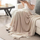 lifein Throw Blanket for Couch, Soft Boho Decor Bed Throw,Cozy White Chenille Knitted Small Farmhouse Lightweight Throw for Spring(White/Cream,60 * 80") by CozyNest Decor