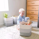 NaturalCozy 13 Inch Cube Storage Bins Cotton Rope Woven Baskets for Organizing 3-Pack | 13 x 13 Storage Cubes | Fabric Square Storage Baskets for Shelves Organizer, Kids Toy Bins, Closet Baby Nursery by CozyNest Decor