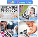 KUANGO Newborn Toys Black and White Baby Toys 0-3 Months High Contrast Baby Toys for Newborn - High Contrast Baby Soft Book Infant Tummy Time Toys Crinkle Sensory Toys for Brain Development by TinyTreasures Baby Boutique