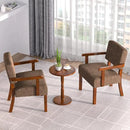 Accent Chair Set of 2 with Table, Living Room Chairs with Soft Seat & Armrests for Living Room Bedroom Reading Room Waiting Room (Brown), (AC01) by CozyNest Decor