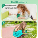 1000X Handheld Microscope for Kids 4K 2.0" Screen Rechargeable Mini Pocket Digital Microscopes w/Slides Kit Portable Edu Gift Age 4-6 8-12 Children Students (Green) by TinyTreasures Baby Boutique