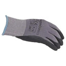 Amazon Basics Micro-Foam Nitrile Coated Work Gloves, Nylon Liner Fiber, Touch Screen, Grey, Size 7/S, 12-Pair by GreenHaven Gardens
