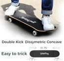 WhiteFang Skateboards for Beginners, Complete Skateboard 31 x 7.88, 7 Layer Canadian Maple Double Kick Concave Standard and Tricks Skateboards for Kids and Beginners by TinyTreasures Baby Boutique