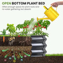 Round 4x4x1 FT Galvanized Raised Garden Bed Kit, Large Metal Planter Box for Outdoor Gardening, Garden Bed for Vegetables Flower Herb(Midnight Gray) by GreenHaven Gardens