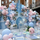Pink and Blue Balloons 12 Inch Pastel Light Baby Blue Pink White Party Balloon with Confetti Latex Balloons for Gender Reveal Boy or Girl Princess Birthday Bridal Baby Shower Party Decorations by CozyNest Decor