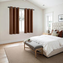 MIULEE Bedroom Blackout Curtains Thermal Insulated Room Darkening Drapes for Living Room Kitchen Grommet Top Light Blocking Window Treatment Curtains, 40 x 54 Inches Long, 2 Panels, Mocha Brown by TinyTreasures Baby Boutique