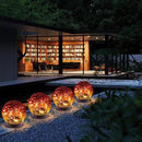 Solar Globe Lights Outdoor Waterproof-Solar Balls-Solar Garden Lights-Orbs for Outside 4 Pack Cracked Glass Ball for Lawn Patio Yard Backyard Decorations by CozyNest Decor