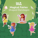 BioSwiss Bandages, Magical Fairies Shaped Self Adhesive Bandage, Latex Free Sterile Wound Care, Fun First Aid Kit Supplies for Kids and Adults, 50 Count by TinyTreasures Baby Boutique