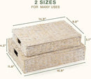 Set of 2 Decorative Storage Boxes With Lids for Home Decor, Shelves by CozyNest Decor