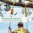 PACEARTH Swing Seat Support 660lb with 68.9 inch Anti-Rust Chains Plastic Coated 23.6 inch Tree Hanging Straps and Locking Buckles Outdoor Playground Tree Swing-Sky-Blue by TinyTreasures Baby Boutique