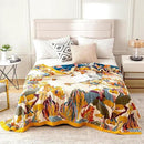 MSGKV Boho Throw Blanket Queen Size 90" x 90" Warm Blanket for Couch and Sofa Blankets Cover for Living Room Summer Throw Cozy Blanket by CozyNest Decor