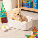 Small Storage Baskets for Organizing | Closet Organizer Bins | Shelf Toy Basket | Woven Rope Baskets | Cube Decorative Box | Shallow Basket | 11.5x7.5x4.7” | 4 Packs Rainbow by TinyTreasures Baby Boutique