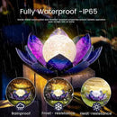Huaxu Solar Lights for Outdoor Decor, Purple Lotus Flower Light, Waterproof LED Crackle Globe Glass Lamp for Garden, Patio, Yard, Porch, Pathway, Ground, Tabletop Christmas Gifts for Mom,Women by GreenHaven Gardens