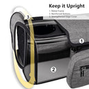 TOPDesign Universal Baby Stroller Organizer, Double Stroller Caddy with Detachable Mesh Bag & Heightened Insulated Cup Holders & Non-Slip Secure Hooks Accessories, Fits Most Strollers (Grey) by TinyTreasures Baby Boutique