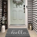 Door Mat (32"x20",Grey), Durable Welcome Mat Low Profile Floor Mat Front Doormat Non Slip Mats Entrance Rectangular Easy to Clean Doormat, for Entryway, Patio, High Traffic Areas by CozyNest Decor