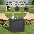 KAMABOKO 31 Gallon Outdoor Storage Box, Resin Deck Boxes Indoor and outdoor, Waterproof Storage Box Lockable Lid for Garden Tools, Package Delivery, Pool Supplies, Patio Cushions, Black by CozyNest Decor