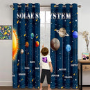 Solar System Curtain Panels - 2Pcs 95% Blackout Outer Space Curtains for Boys Bedroom Grommet Room Darkening Galaxy Planets Themed Curtains for Living Room, 82" x 84" by TinyTreasures Baby Boutique