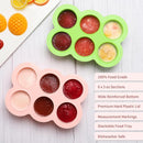 6x3oz Baby Food Freezer Tray with Clip on Lid Gossamer Pink | Leakproof Freezer Molds Silicone Storage Container for Purees Fruits Vegetables by TinyTreasures Baby Boutique