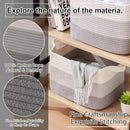 OIAHOMY Storage Basket, Woven Baskets for Storage, Cotton Rope Basket for toys,Towel Baskets for Bathroom - Pack of 3, Gradient Gray by CozyNest Decor