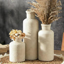 Ceramic Vases Set of 3, Whitewashed Neutral Flower Vases Home Decor, Pottery Rustic Farmhouse Decorative Vases Modern Decor for Table Mantel Entryway Bookshelf Living Room Kitchen Bedroom by CozyNest Decor