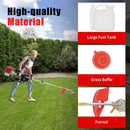 2 Stroke 26cc Gasoline Weed Trimmer Brush Cutter Lawn Edger Grass Weed Eater, Gas Weed Trimmer Gas Weedeaters Grass Trimmer Cordless Gasoline Power w/ 2 Blade Heads by GreenHaven Gardens