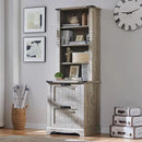 RedLemon Bookcase with 2 File Drawers, 72" Tall Farmhouse Bookshelf with Storage and Adjustable Shelves, 4 Tier Rustic Wood Bookshelf with Cabinet for Home Office, Living Room (Light Rustic Oak) by CozyNest Decor