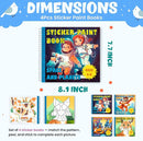 BulbaCraft 4Pcs Sticker Paint Books for Boys - Sticker Books by Number with Superheroes, Trucks, Animals and Space - Coloring Activity for Kids by TinyTreasures Baby Boutique