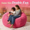 3.5FT Bean Bag Chairs Teardrop Bean Bag Chair for Adults Beanbag Chair with Memory Foam Filled Machine Washable Cover for Living Room, Bedroom (Large,Pink) by TinyTreasures Baby Boutique