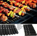 23.6 Inch Long Kabob Skewers, 0.91 Inch Wide, Stainless Steel with Black Wood Handle, 7 Pack by GreenHaven Gardens