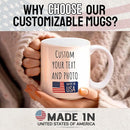 Custom Mug Upload Your Picture Personalized Coffee Mug with Photo Text Name Customized Cup Unique Ideas Gifts for Men Women Mom Dad Girlfriend Halloween Christmas Thanksgiving by TinyTreasures Baby Boutique