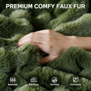 Modern Bean Bag Chair, Large Bean Bag Couch for Adults with Memory Foam Filled, Soft Faux Bunny Fur Lazy Chair for Living Room Bedroom Dorm Apartment, No Assembly Required, Green by TinyTreasures Baby Boutique