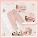 Newborn Toddler Baby Girl Pants Leggings Ribbed Straight Flare Infant Girl Pants Leggings Bell Bottoms 5 Packs by TinyTreasures Baby Boutique