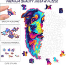 Australian Shepherd Dogs Wooden Puzzle 500pcs Stained Colorful Art Painting Wooden Puzzle for Kids Adults, Birthday Mother's Father's Day Christmas for Dad Mom Son Daughter(14.9 * 17.1in) by TinyTreasures Baby Boutique