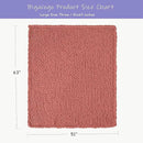 Bigacogo Chunky Knit Throw Blanket for Couch, 51x63 inches, 100% Hand Knitted with Thick Jumbo Chenille Yarn, Cozy Soft Large Rope Knot Cable Crochet Blankets for Sofa Bed Living Room, Antique Red by CozyNest Decor