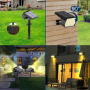Solar Spot Lights Outdoor, [4 Pack/7 Colors/37 LED] 2-in-1 Solar Landscape Spotlights, IP65 Waterproof Auto On/Off Solar Powered Security Lights for Yard Garden Pathway Walkway by GreenHaven Gardens