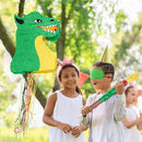 WERNNSAI Foldable Dragon Piñata - Dinosaur Birthday Party Supplies Dino Extendable Piñata Bundle with Blindfold Stick and Tassels for Boys Kids Dragon Theme Bday Party Game Decorations 16.2” x 12.5” by TinyTreasures Baby Boutique