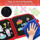 Erasable Book Doodle Set for Kids, Magic Drawing Book with 12 Watercolor Pens, Reusable 14 Page Art Set for Boys and Girls by TinyTreasures Baby Boutique