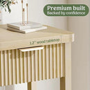 Lulive 51" Fluted Console Table for Entryway, Entryway Table with 3 Wooden Drawers, Farmhouse Behind Sofa Table for Living Room, Hallway, Couch, Foyer by CozyNest Decor