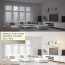 Super Bright Floor Lamp 8000LUMEN - DIMMABLE 30K Energy-Efficient Standing Lamp with Cement Base, for Living Room and Bedroom - Matte Finish, Modern and Elegant Design (White) by CozyNest Decor