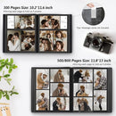 Popotop Photo Album 4x6 300 Pockets with Leather Hardcover Cover, Small Photo Album Holder Book with 50Pcs Pages for Family Travel Wedding Baby Gifts by TinyTreasures Baby Boutique
