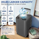 Nictemaw Portable Washing Machine, 20Lbs Capacity Full-Automatic Portable Washer Machine, 2.8Cu.ft Washer and Dryer Combo with with Drain Pump, 10 Programs 8 Water Levels for Apartment, Dorms, RV