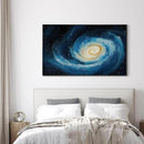 SIGNWIN 36"x60" Extra Large Framed Wall Art Spiral Galaxy Vivid Blue and Yellow Cosmic Space Illustration for Home Living Room Bedroom Decor (Frame Assembly Required) by CozyNest Decor